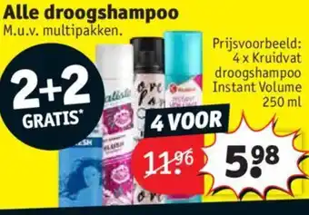 Kruidvat Alle droogshampoo aanbieding