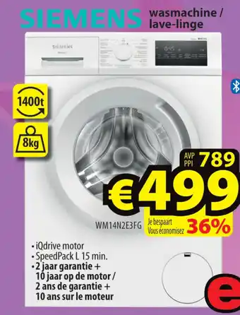 ElectroStock SIEMENS wasmachine / lave-linge aanbieding