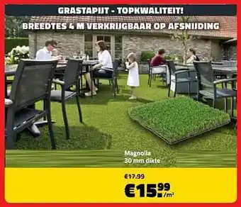 Grastapijt magnolia 30 mm dikte