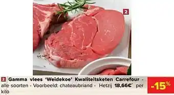 Carrefour Market Gamma vlees `weidekoe` kwaliteitsketen carrefour aanbieding