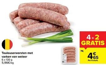 Carrefour Market Toulouserworsten met varken van weleer aanbieding