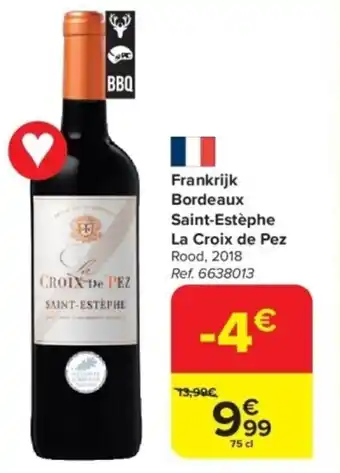 Frankrijk Bordeaux Saint-Estèphe La Croix de Pez