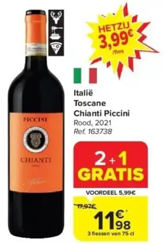Carrefour Italië Toscane Chianti Piccini aanbieding