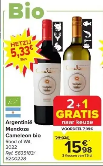 Carrefour Argentinië Mendoza Cameleon bio aanbieding