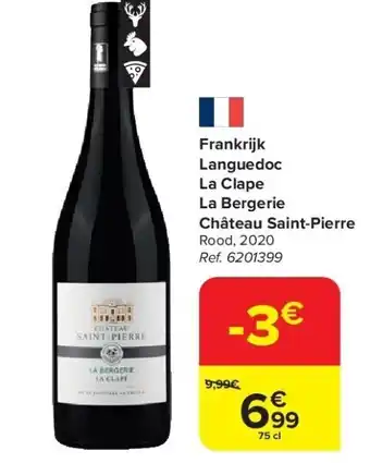 Carrefour Frankrijk Languedoc La Clape La Bergerie Château Saint-Pierre aanbieding