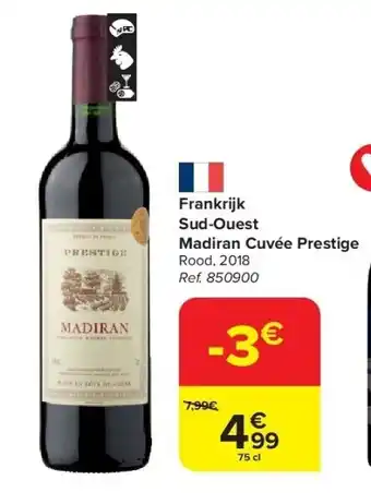 Carrefour Frankrijk Sud-Ouest Madiran Cuvée Prestige aanbieding