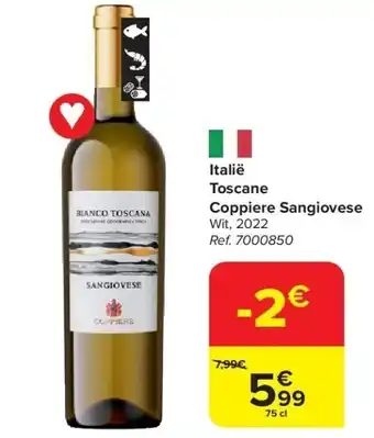 Carrefour Italië Toscane Coppiere Sangiovese aanbieding