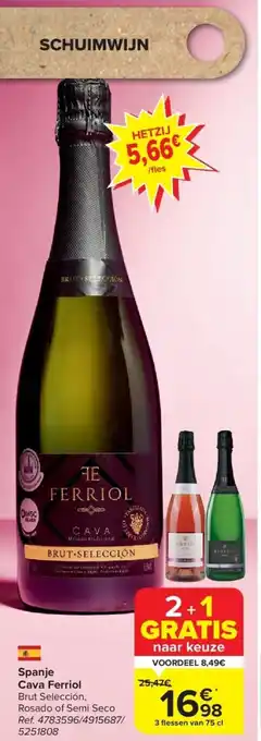 Carrefour Spanje Cava Ferriol aanbieding