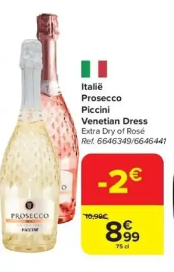 Carrefour Italië Prosecco Piccini Venetian Dress aanbieding