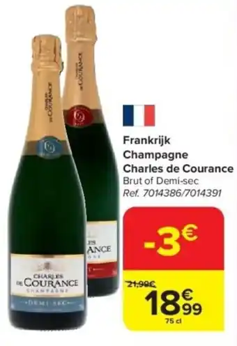 Carrefour Frankrijk Champagne Charles de Courance aanbieding