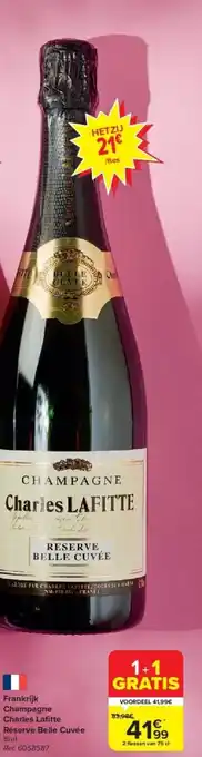 Carrefour Frankrijk Champagne Charles Lafitte Réserve Belle Cuvée aanbieding