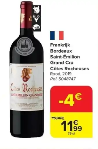 Frankrijk Bordeaux Saint Émilion Grand Cru Côtes Rocheuses