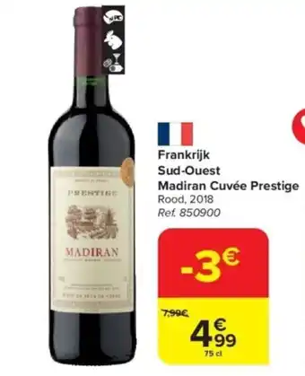 Carrefour Frankrijk Sud Ouest Madiran Cuvée Prestige aanbieding