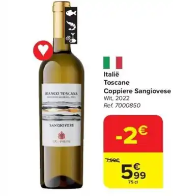 Carrefour Italië Toscane Coppiere Sangiovese aanbieding