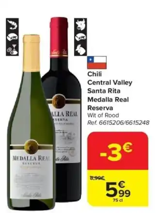 Carrefour Central Valley Santa Rita Medalla Real Reserva aanbieding