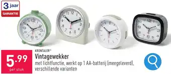 ALDI KRONTALER Vintagewekker aanbieding