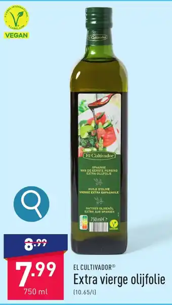 ALDI EL CULTIVADOR Extra vierge olijfolie 750 ml aanbieding