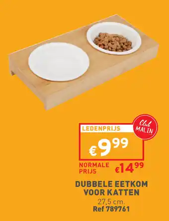 DUBBELE EETKOM VOOR KATTEN 27,5 cm