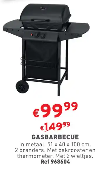 Trafic GASBARBECUE In metaal. 51 x 40 x 100 cm. aanbieding