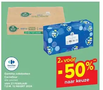 Carrefour Gamma zakdoeken Carrefour aanbieding