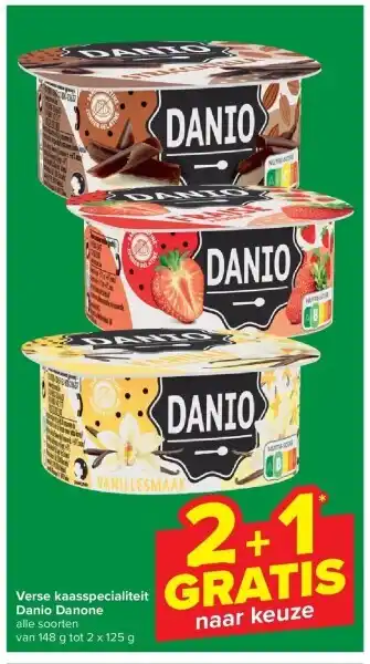 Carrefour Verse kaasspecialiteit Danio Danone aanbieding