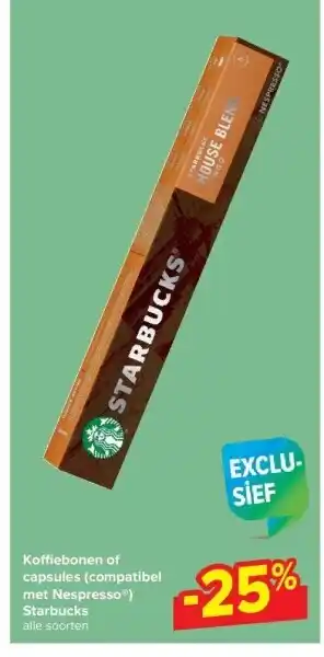 Carrefour Ko ebonen of capsules (compatibel met Nespresso ) Starbucks aanbieding