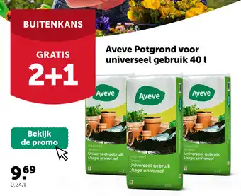 AVEVE Potgrond voor universeel gebruik 40L aanbieding
