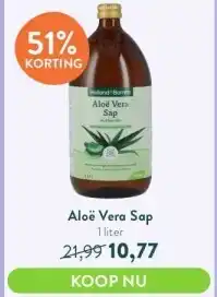 Holland & Barrett Aloë Vera Sap aanbieding