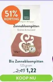 Holland & Barrett Bio Zonnebloempitten aanbieding