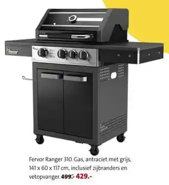 Intratuin Fervor ranger 310. gas, antraciet met grijs aanbieding