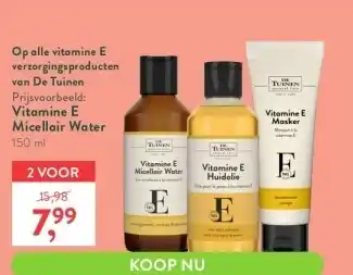 Holland & Barrett Vitamine E Micellair Water aanbieding
