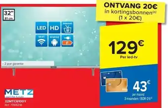 Carrefour Metz 32MTC6100Y UHD 4K LED TV aanbieding