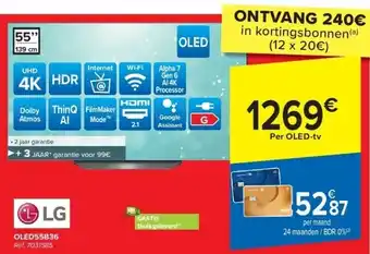 Carrefour Lg OLED55B36 UHD 4K LED TV aanbieding