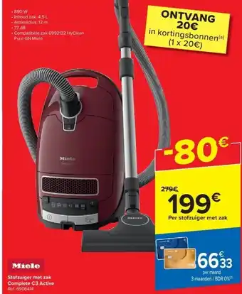 Carrefour Stofzuiger met zak Complete C3 Active aanbieding