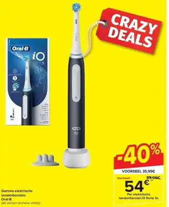 Carrefour Gamma elektrische tandenborstels Oral-B aanbieding
