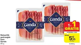 Carrefour Natuurlijk gedroogde ham Ganda aanbieding