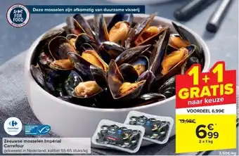 Carrefour Zeeuwse mosselen Impérial Carrefour aanbieding