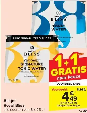 Carrefour Blikjes Royal Bliss aanbieding