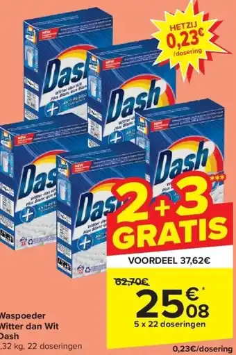 Carrefour Waspoeder Witter dan Wit Dash aanbieding