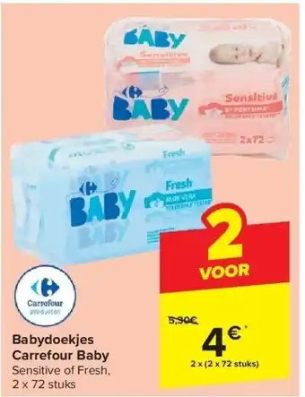 Carrefour Babydoekjes Carrefour Baby aanbieding