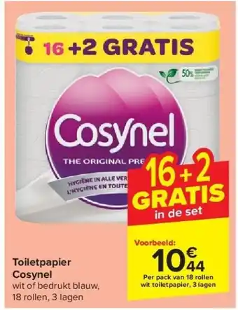 Carrefour Toiletpapier Cosynel aanbieding