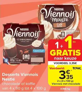 Carrefour Desserts Viennois Nestlé aanbieding