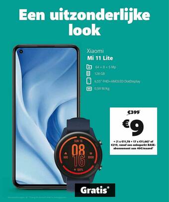 Base Xiaomi Mi 11 Lite aanbieding
