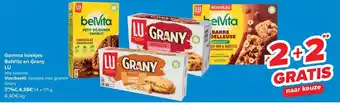Carrefour Gamma koekjes BelVita en Grany LU aanbieding