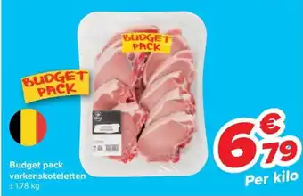 Carrefour Budget pack varkenskoteletten aanbieding
