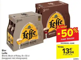 Carrefour Market Bier Leffe 2 x (8 x 33 cl) aanbieding