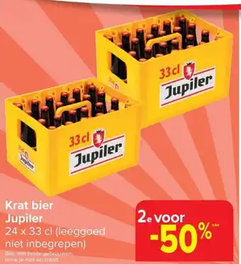 Carrefour Market Krat bier Jupiler 24 x 33 cl aanbieding