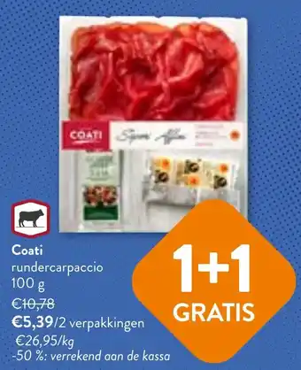 OKay Coati rundercarpaccio 100 g aanbieding