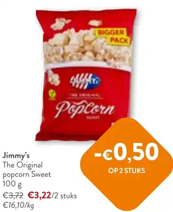 OKay Jimmy's The Original popcorn Sweet 100g aanbieding