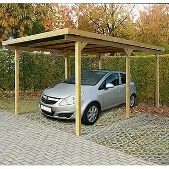 Brico Carport Solid ’P711’ bois imprégné 500 x 300 cm aanbieding